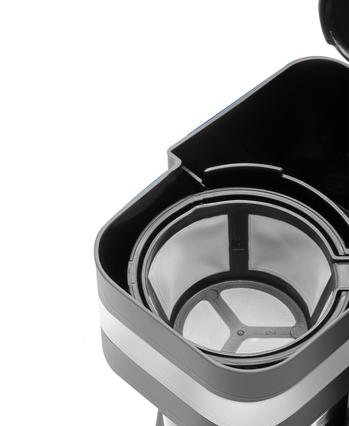 Elite Cuisine Personal Coffee Maker With Stainless Steel Interior Travel Mug In Black
