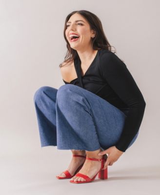 Women's Tivona Square Toe Block Heel Dress Sandals