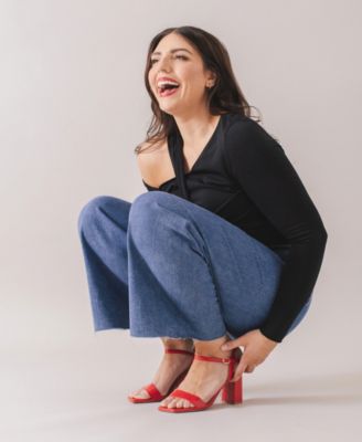 Women's Tivona Square Toe Block Heel Dress Sandals