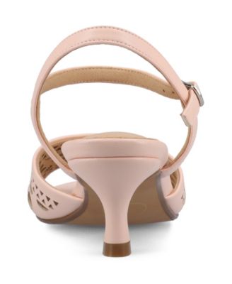 Women's Jessly Perforated Kitten Heel Dress Sandals