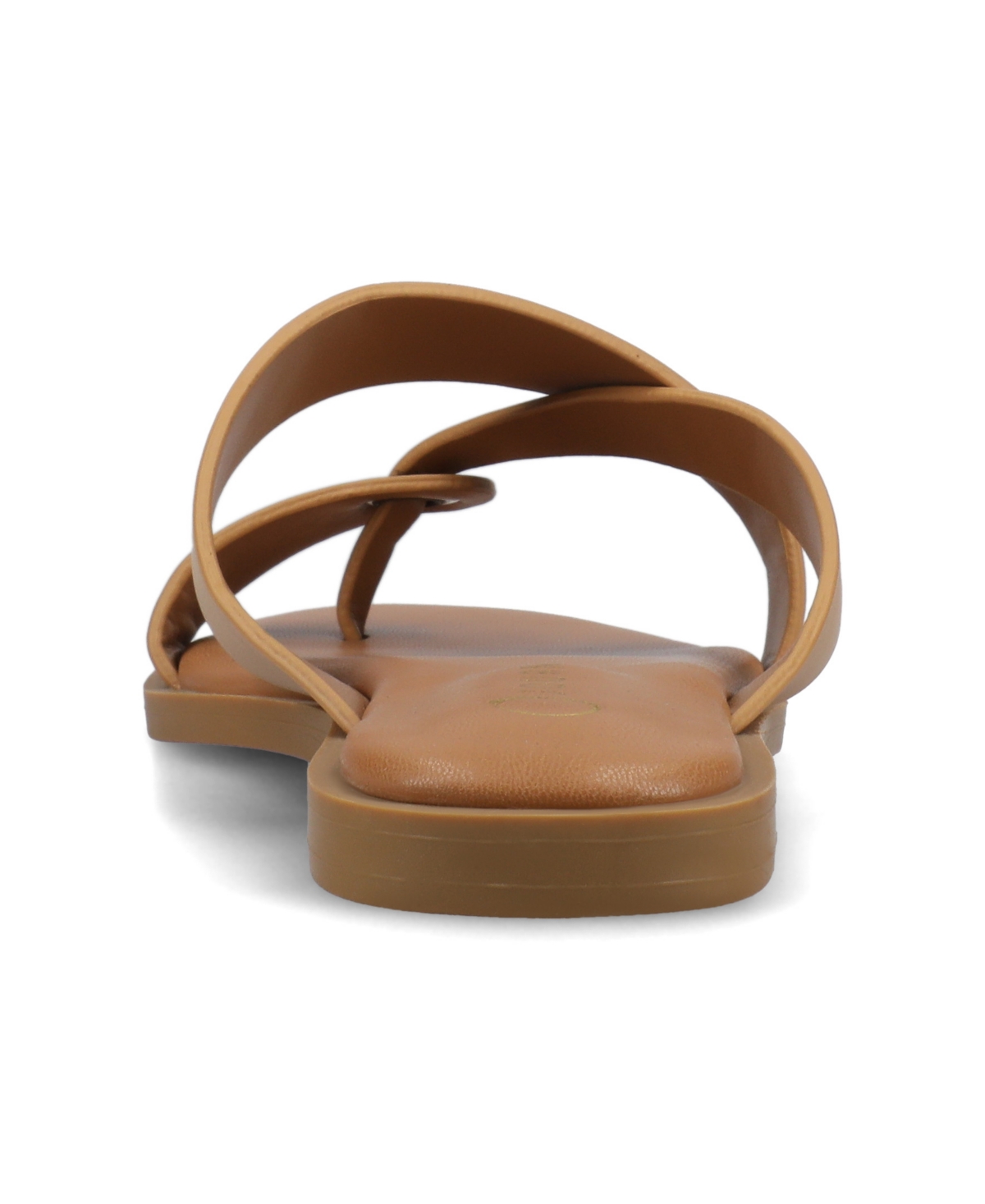 Shop Journee Collection Women's Prizzie Toe Ring Strappy Flat Sandals In Tan