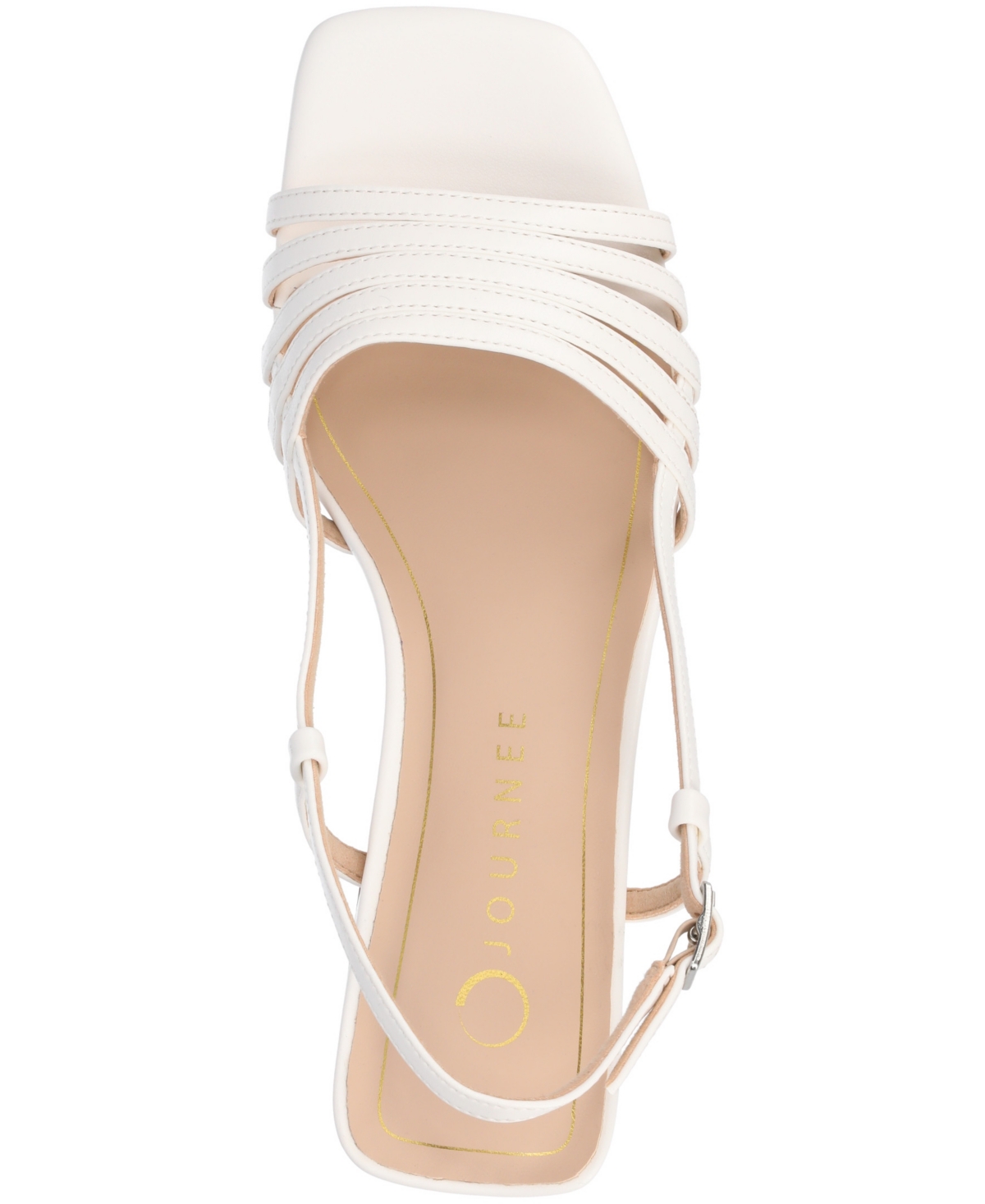 Shop Journee Collection Women's Shayana Slingback Block Heel Sandals In White