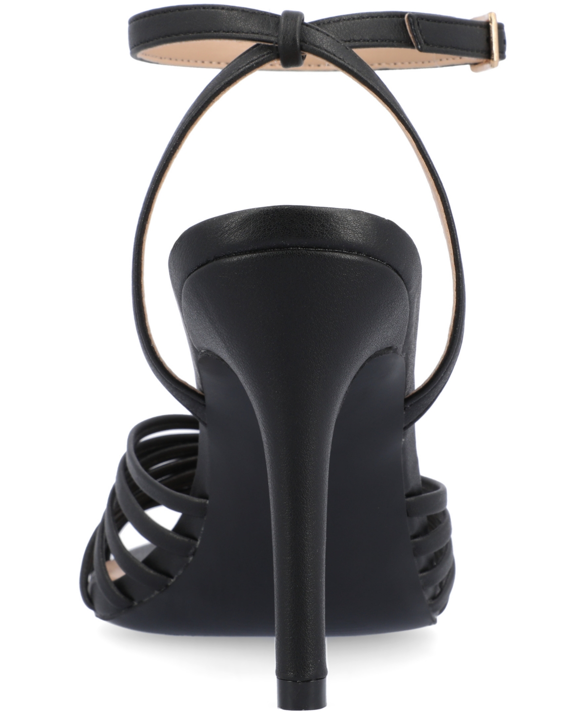 Journee Collection Vanita Womens Round Open Toe Stiletto Heel Pumps In Black