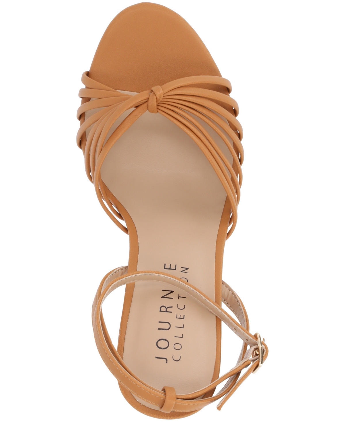 Shop Journee Collection Women's Vanita Stiletto Strappy Dress Sandals In Tan