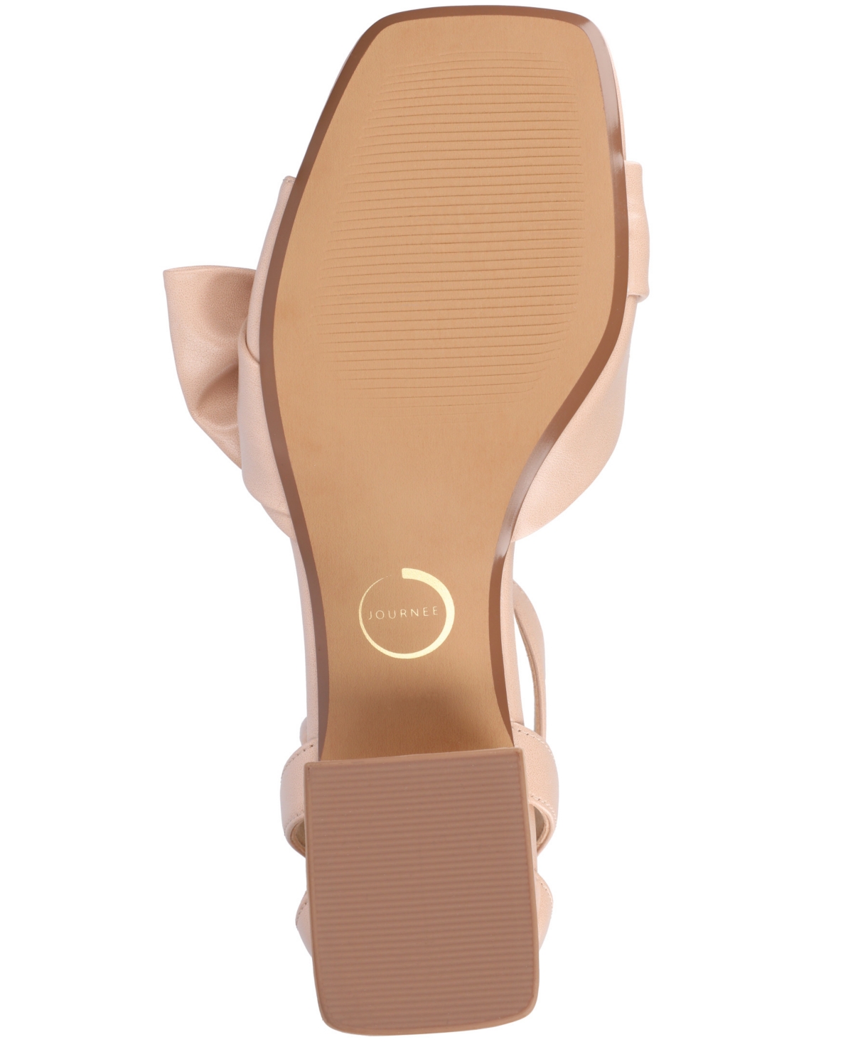 Shop Journee Collection Women's Zevi Block Heel Dress Sandals In Blush Polyurethane