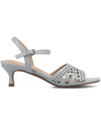 Women's Jessly Perforated Kitten Heel Dress Sandals