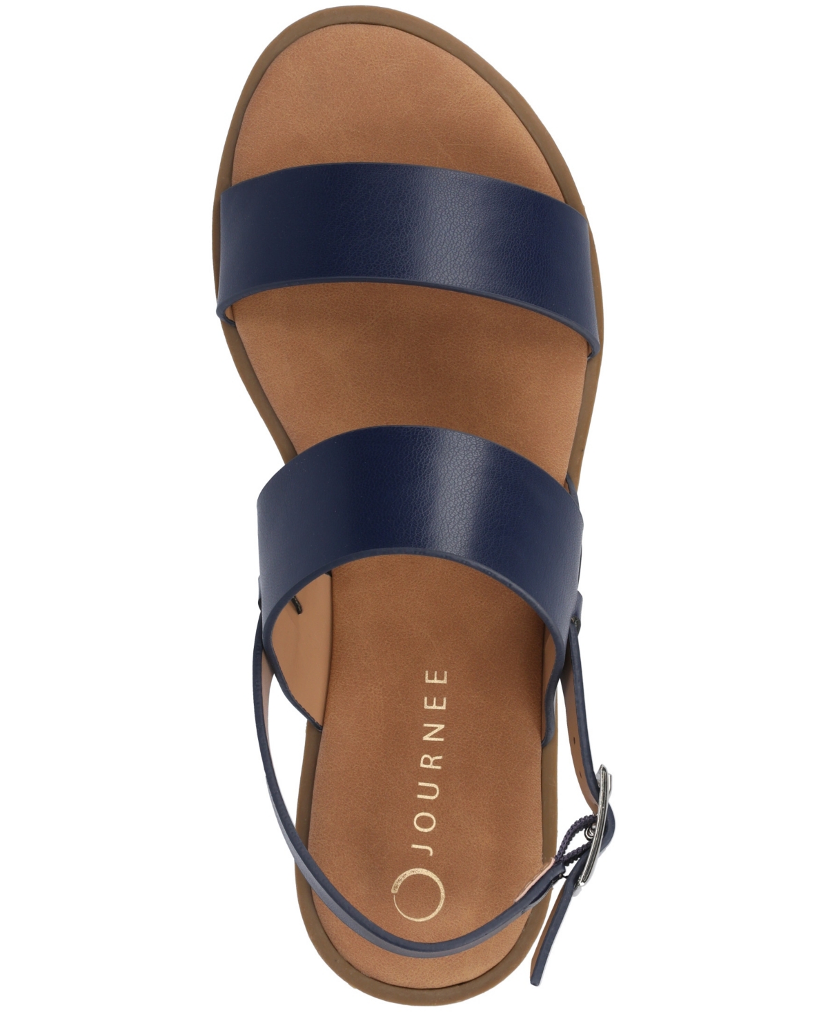 Journee Collection Women's Lavine Double Strap Flat Sandals