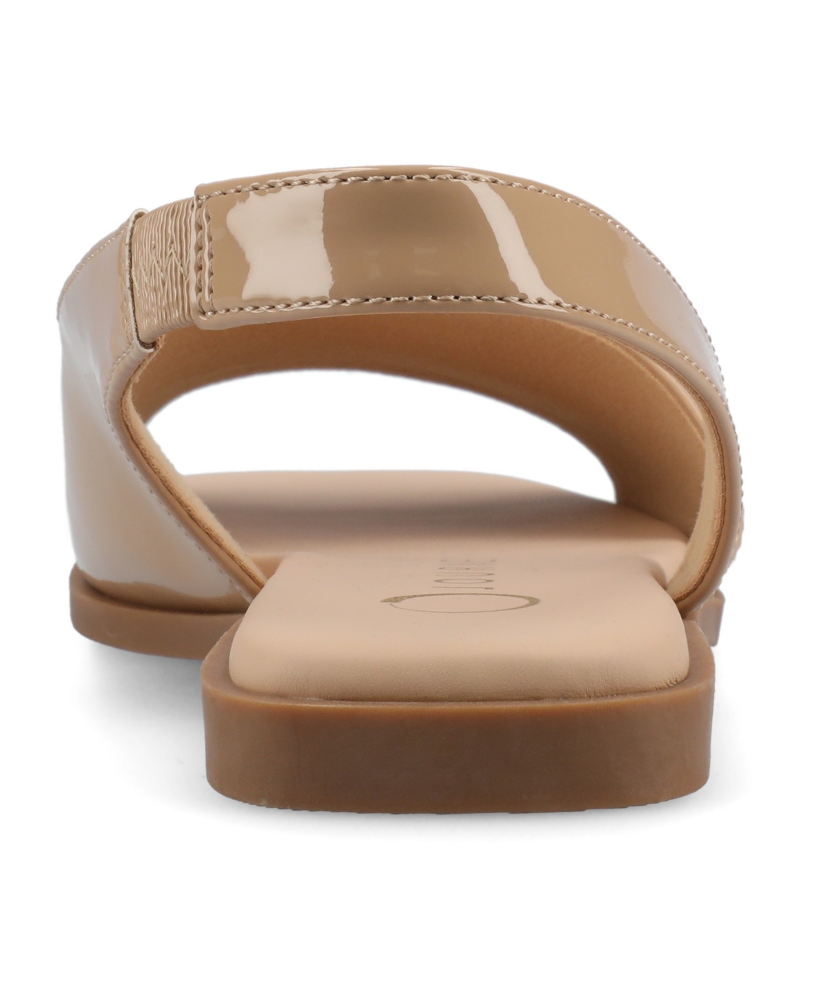 Journee Collection Brinsley Slingback Sandal In Nude Patent