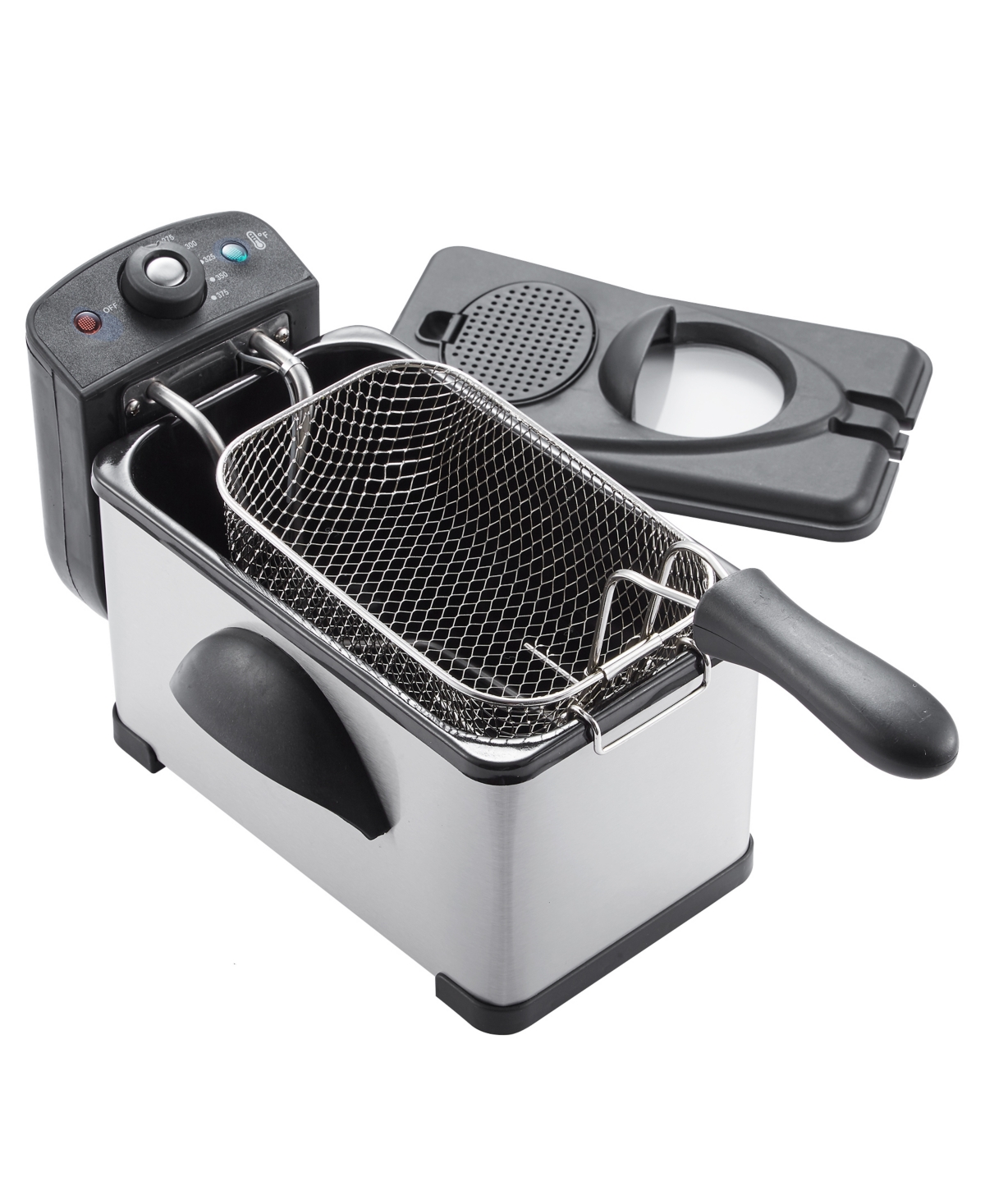 Elite Cuisine 2-quart Immersion Deep Fryer Edf0150 In Stainless Steel