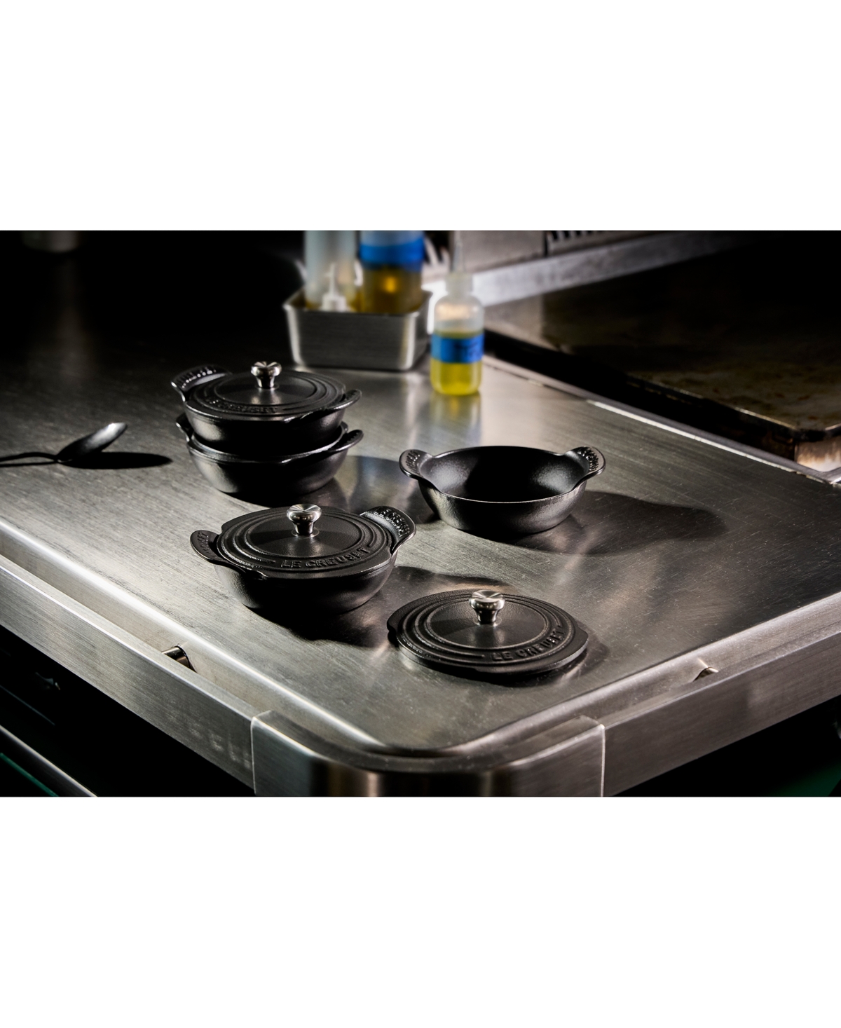 Le Creuset Enameled Cast Iron 4-pc. Covered Mini Round Braiser Set In Matte Black