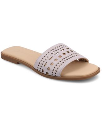 Women's Brodie Perforated Slide Flat Sandals
