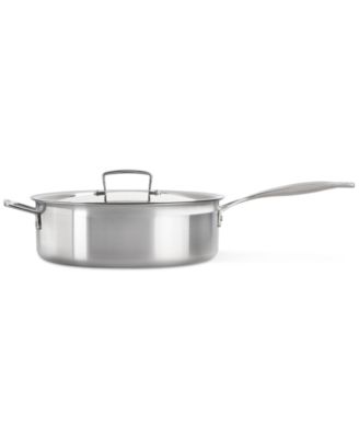 Classic Stainless Steel Round Saute Pan with Lid, 6 Qt.