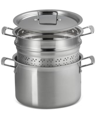 Classic Stainless Steel Deep Round Pasta Pot & Sieve, 7.5 Qt.