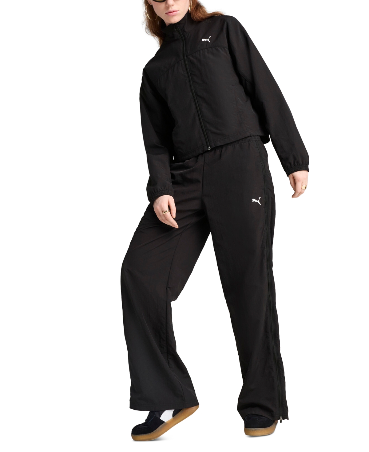 Puma Women's Dare To Oversized Zip-off Woven Jacket In  Black