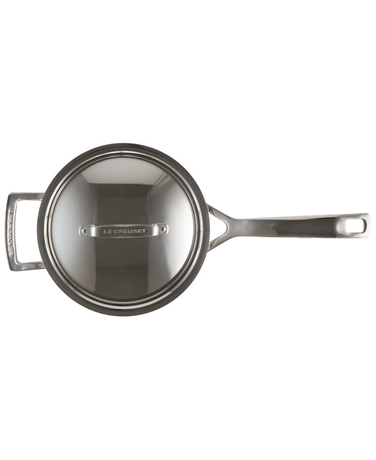 Le Creuset 3-ply Stainless Steel Saucepan With Lid Helper Handle 18cm In Stainless Steel