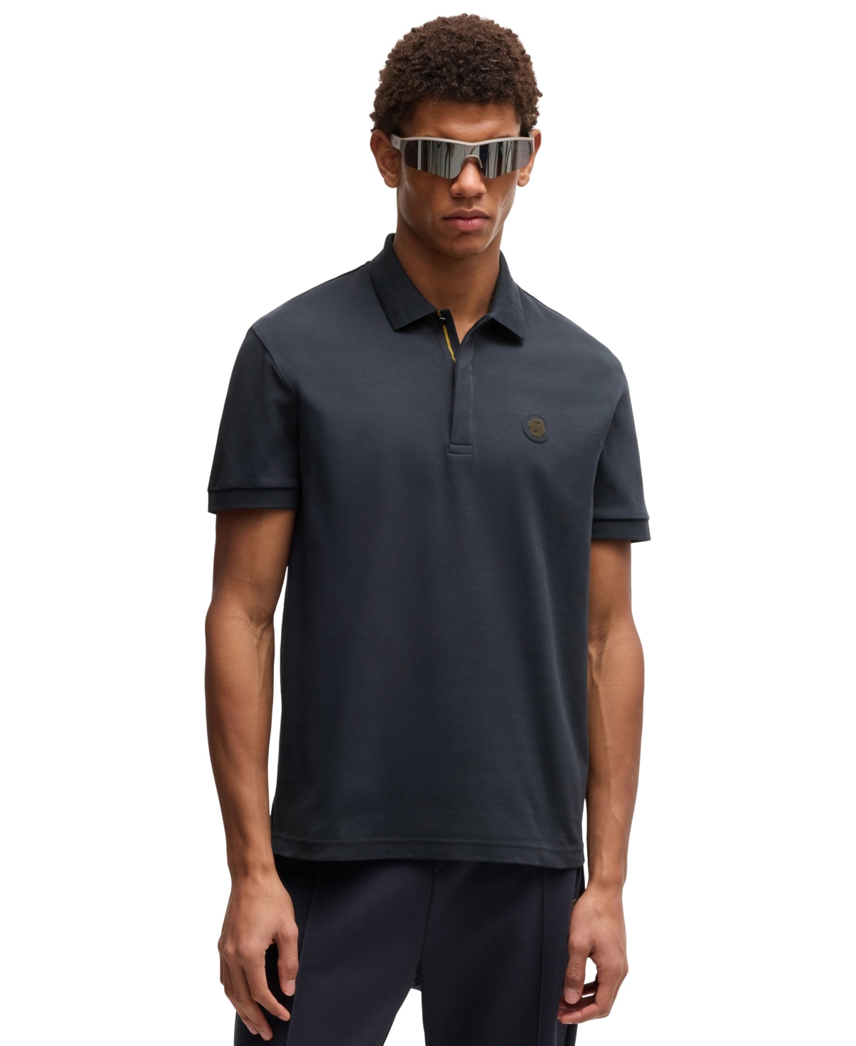 Hugo Boss Boss By  Men's Cotton Paddy Polo Shirt In Dark Blue
