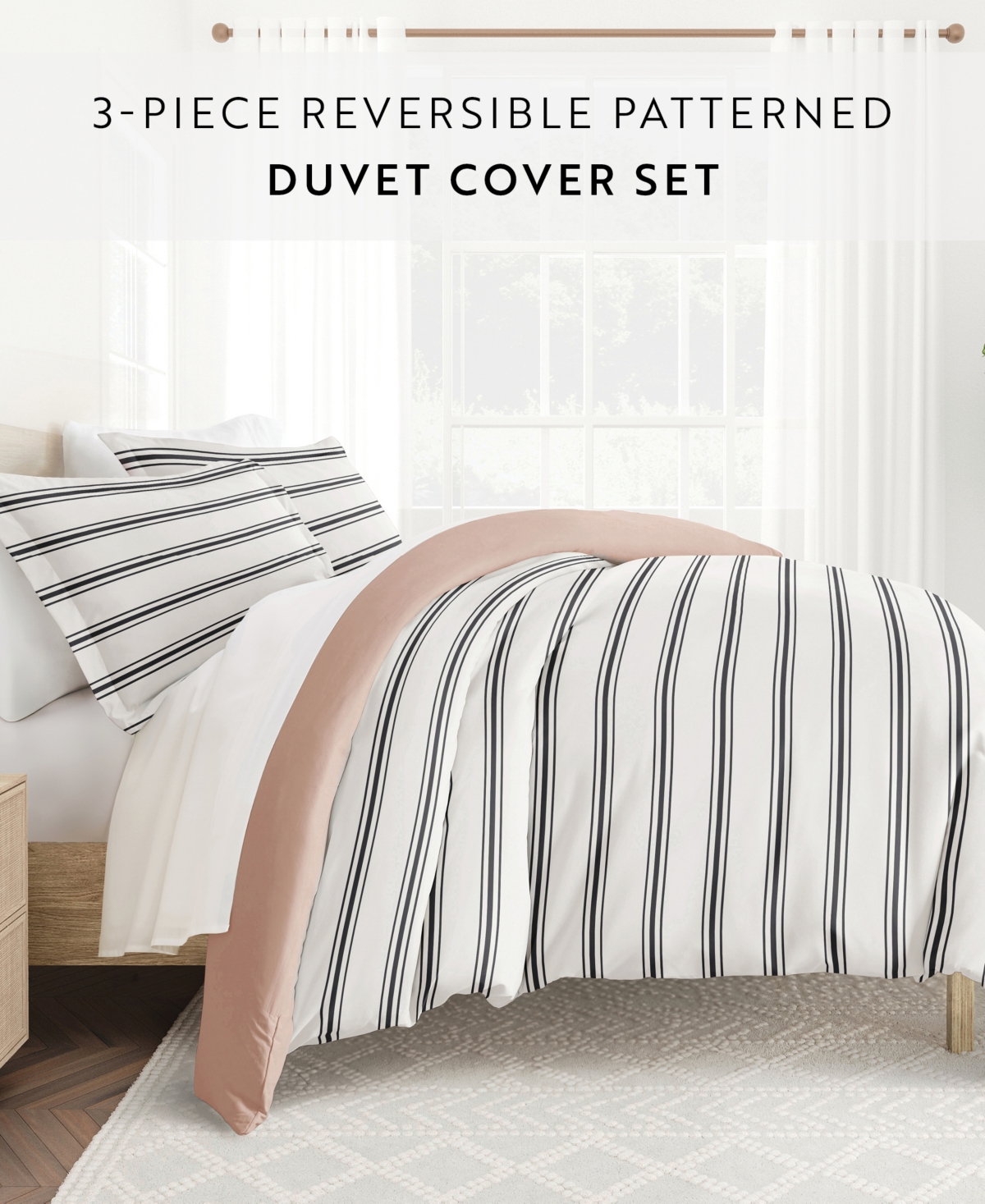 Ienjoy Home Utra Soft Reversible 2-pc. Duvet Cover Set, Twin In White