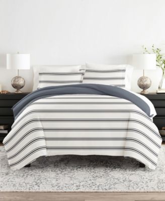 Utra Soft Reversible 3-Pc. Duvet Cover Set, Full/Queen
