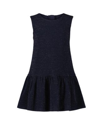 Toddler and Little Girls Drop Waist Sleeveless Peplum Hem Dress