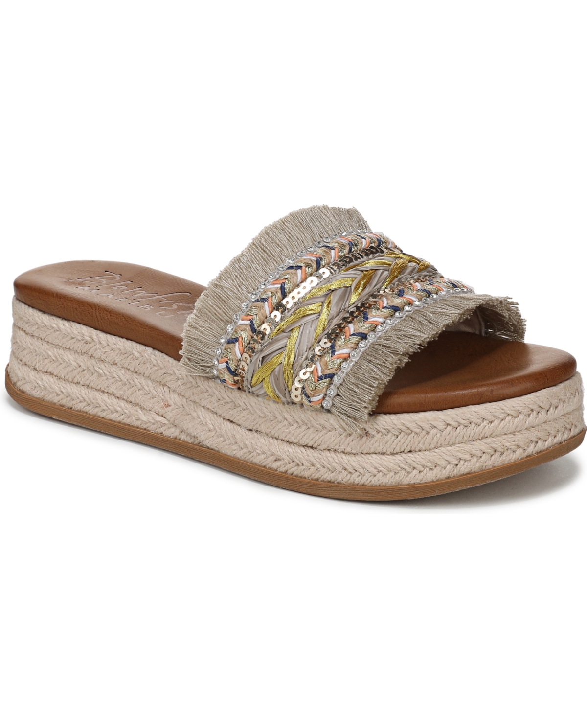 Women's Miami Slide Platform Sandals - Brown Multi Woven
