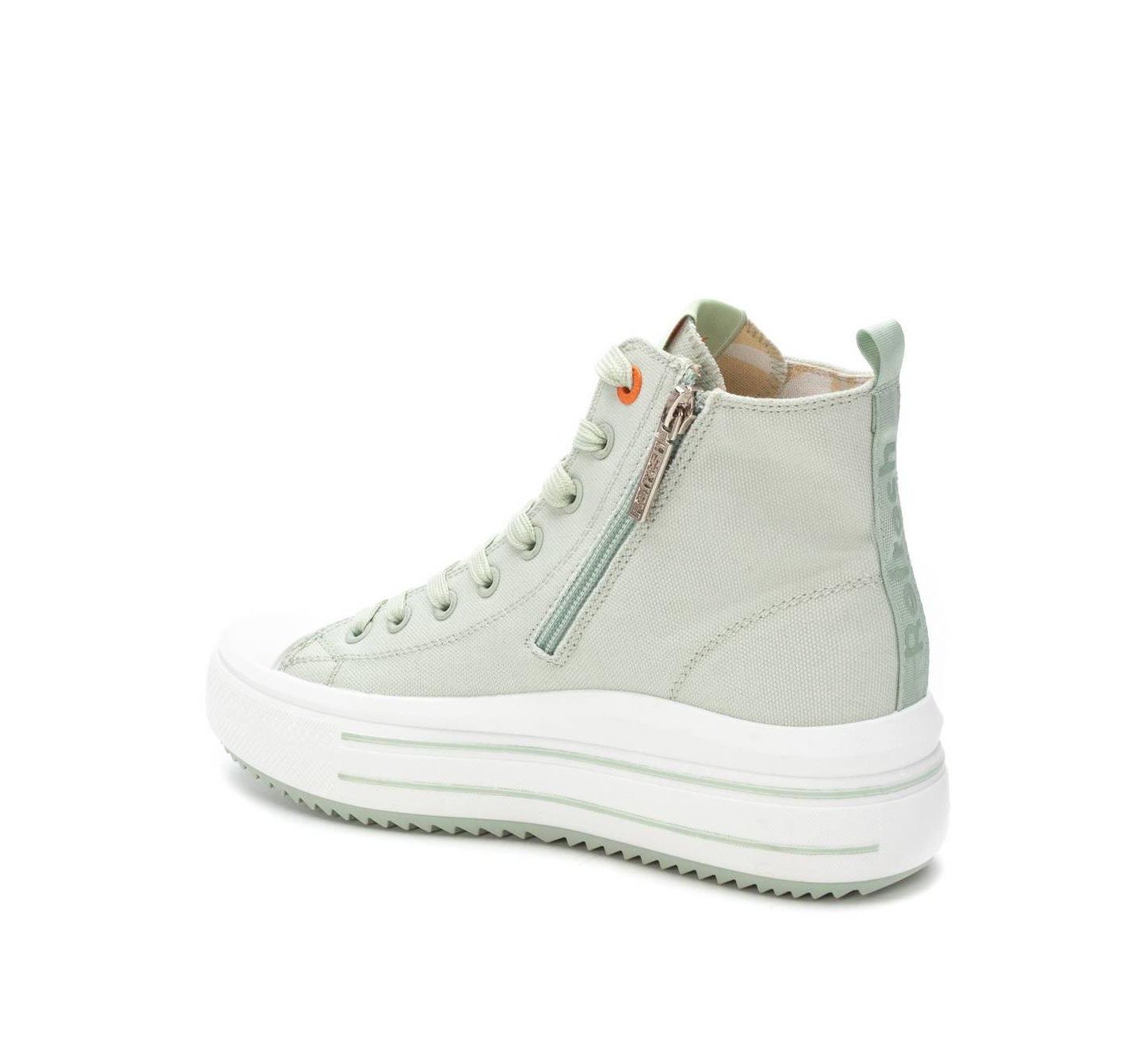 Женские кроссовки XTI Casual Canvas High Top Sneakers Refresh Collection, цвет: Аквамариновый — фото 4
