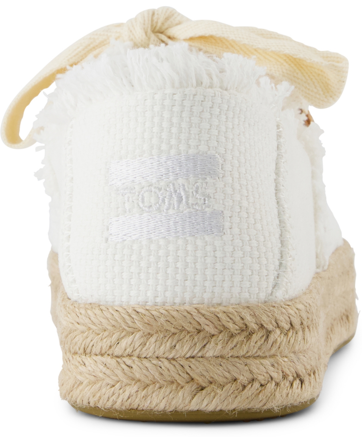 Shop Toms Women's Carolina Lace-up Espadrille Sneakers In White Beachside Woven,fray
