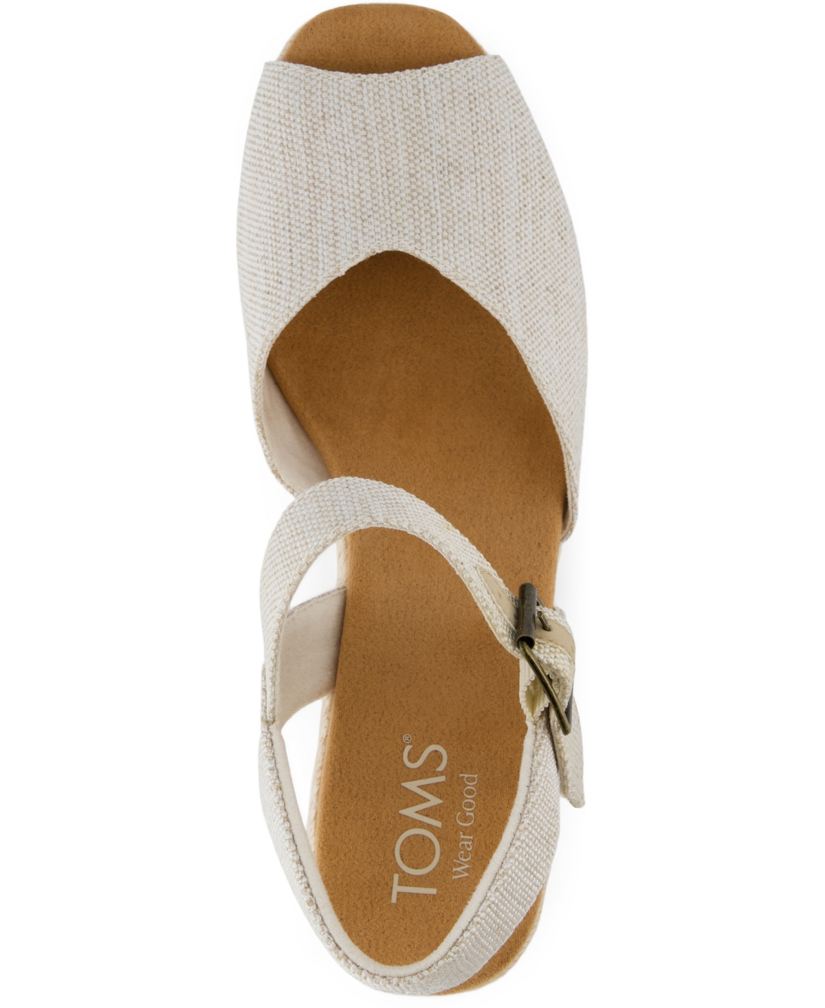 Shop Toms Women's Isla Peep Toe Sandals In Natural Yarn Dye