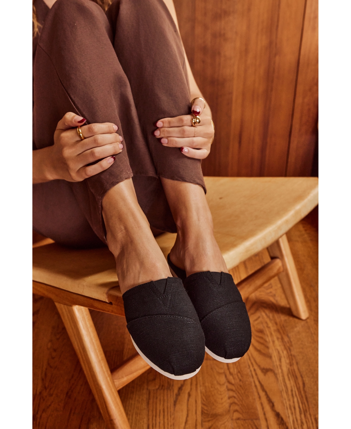 Toms Women's Alpargata Espadrille Slip-on Mules In Black Heritage Canvas