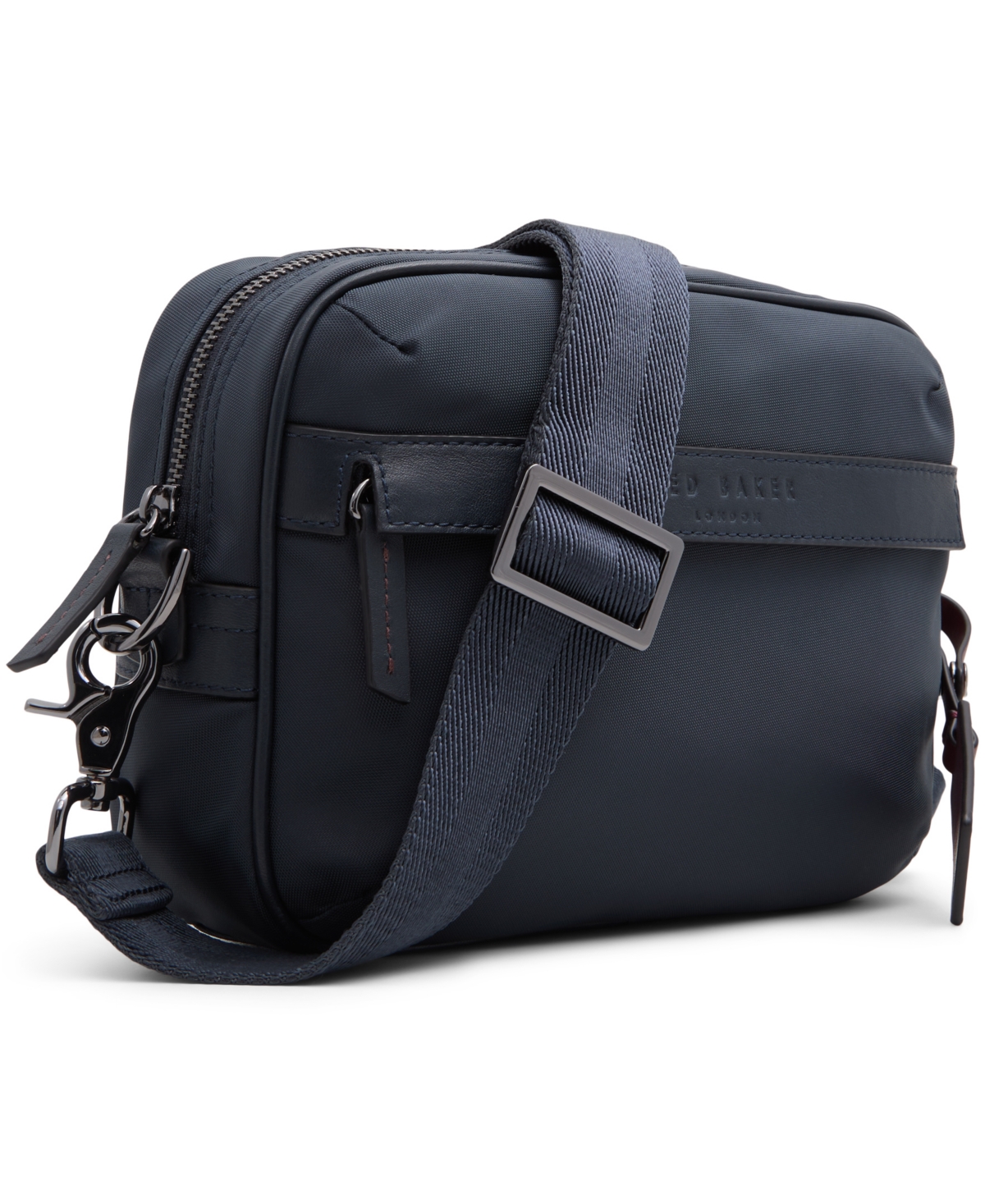 Ted Baker Roman Top Zipper Crossbody In Navy