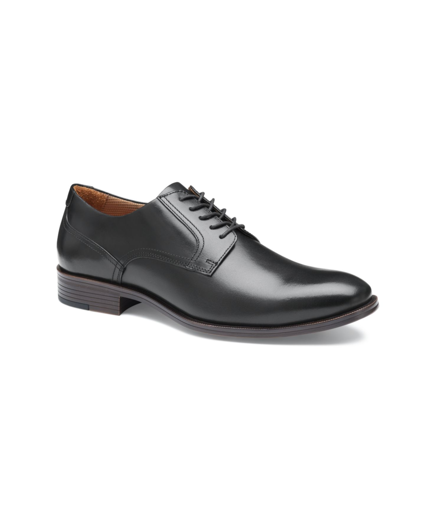 Мужские туфли Johnston & Murphy Reeve Plain Toe Dress Shoe, цвет: Чёрный — фото 1