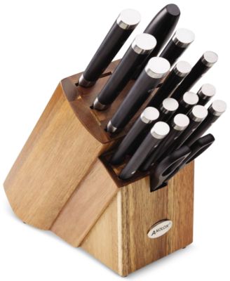 Anolon - Japanese Stainless Steel 17-Pc. Knife Set