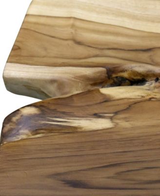 39.5" Iron Baron Contemporary Live Edge Paperclip Leg Coffee Table