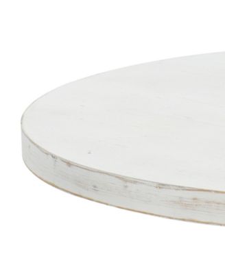 26" Wood Norman Wyatt Home Drift Carved Ridge End Table