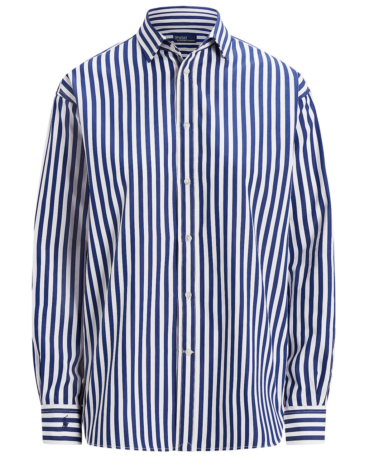 Polo Ralph Lauren Relaxed Fit Striped Cotton Shirt In Fall Royal,white