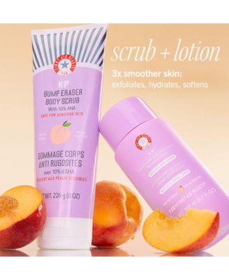 KP Bump Eraser Body Scrub With 10% AHA - Peach, 8 oz.