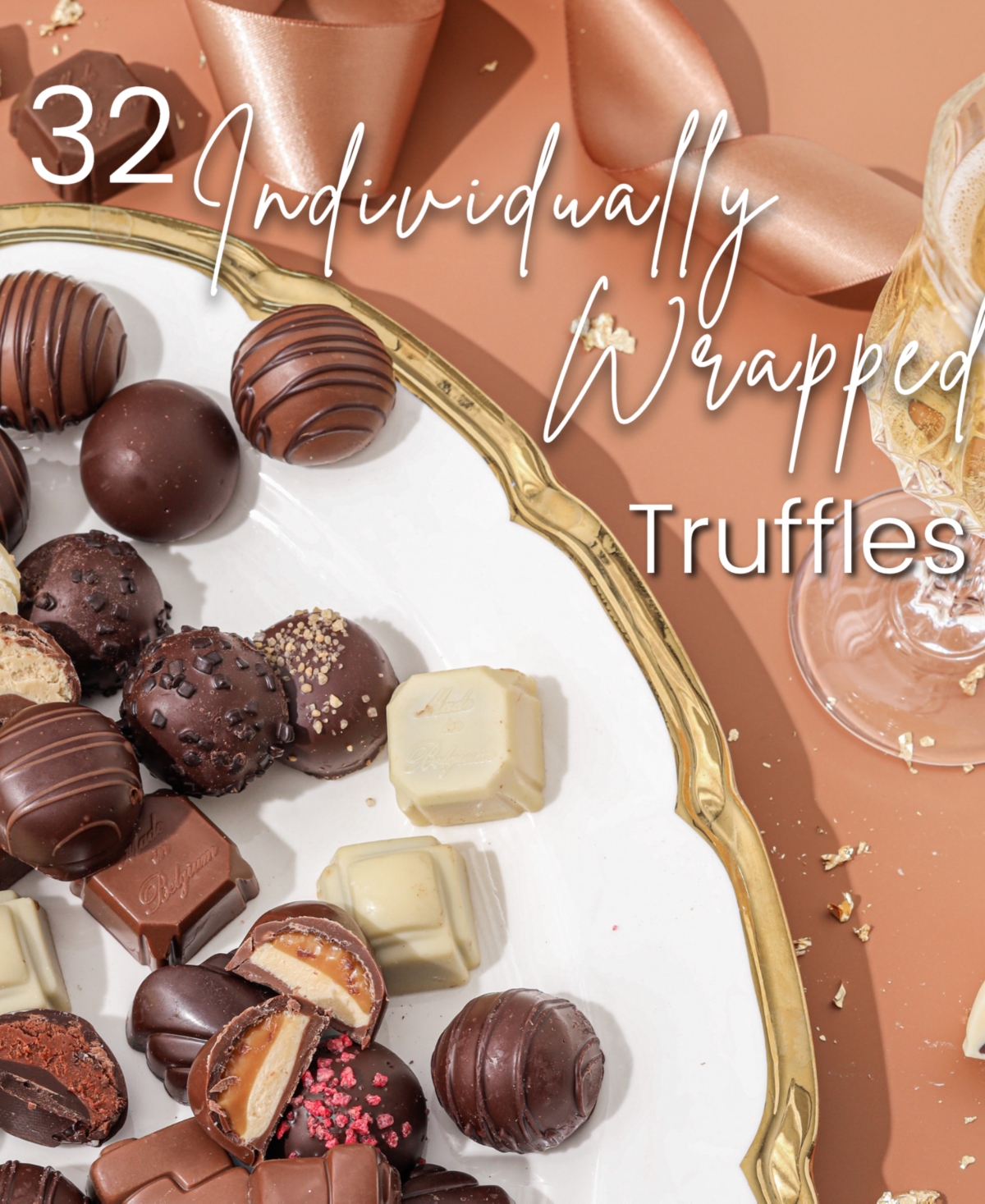 Bonnie & Pop Chocolate Truffle Gift Tin, 2.3 Lbs In Copper