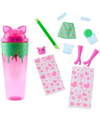 Pop Reveal Shakes Series Doll & Accessories Set, Scented Cute Kitten Fashion Doll