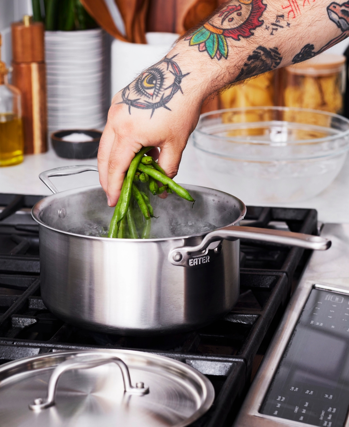 Heritage Steel X Eater 5-ply Stainless Steel 4-qt. Saucepan With Lid In Silver