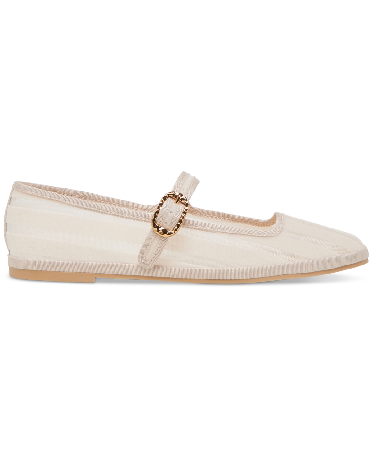 Dolce Vita Tameka Mesh Mary Jane Flat In Bone Stripe Mesh