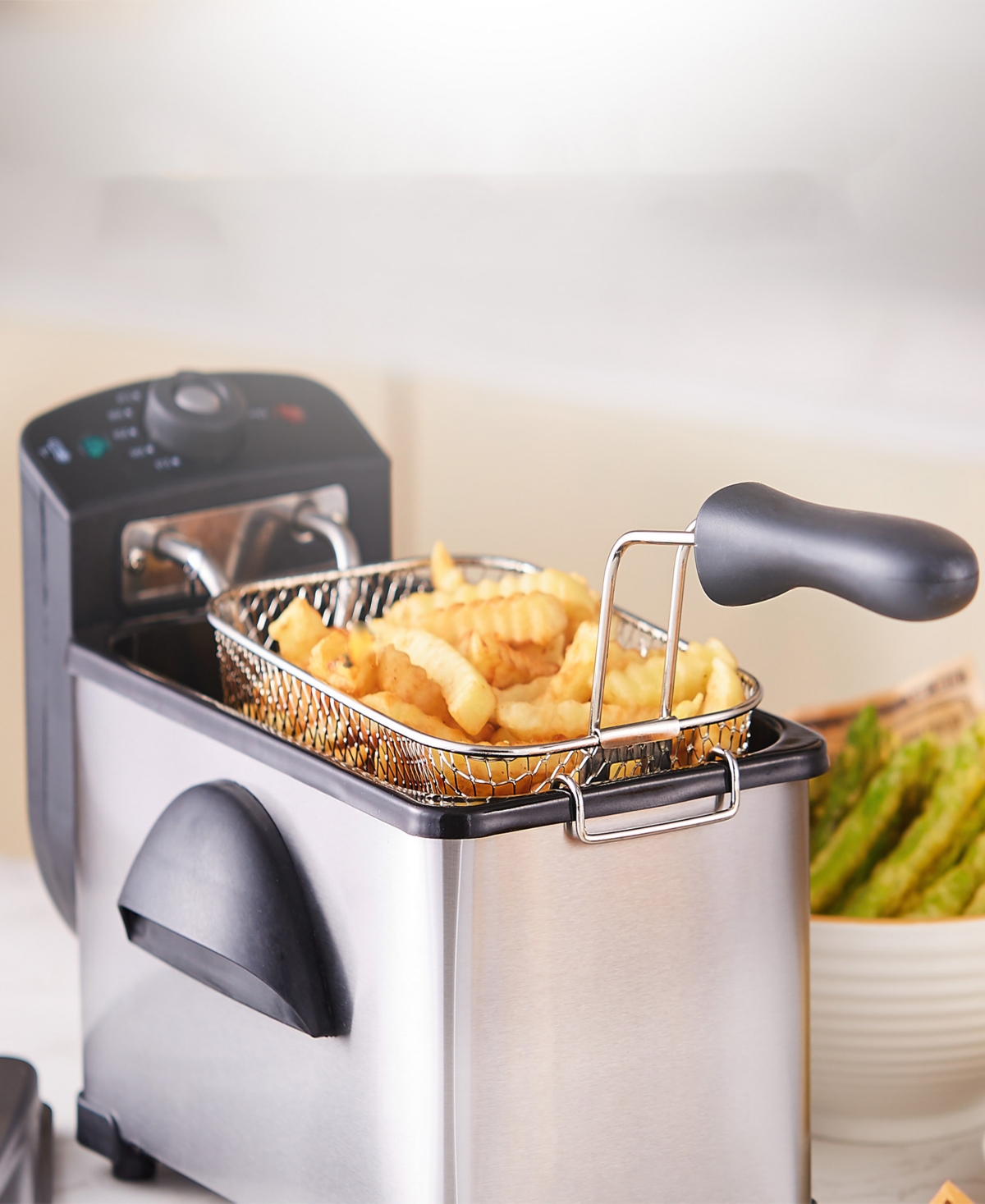 Elite Cuisine 2-quart Immersion Deep Fryer Edf0150 In Stainless Steel