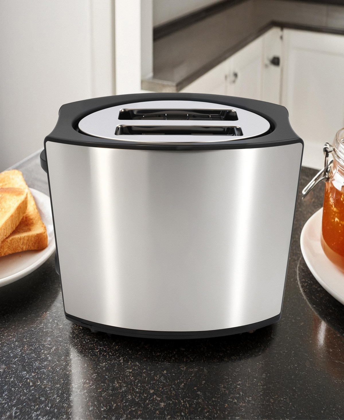 Elite Cuisine 2-slice Toaster With Bagel Function Ect2584 In Stainless Steel