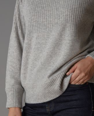 Women's Itch-Free Merino Wool Mock Neck Sweater with Lining