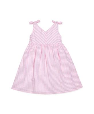 Girls' Sleeveless Bow Shoulder Swing Dress, Kids