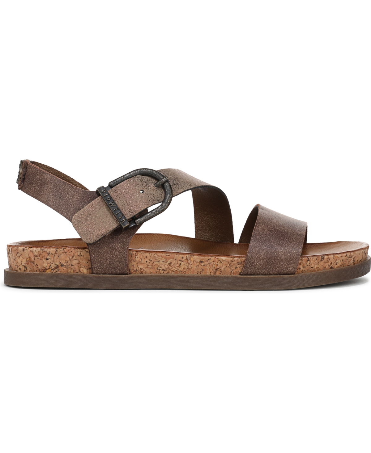 Shop Blowfish Malibu Women's Lance Strappy Open Round Toe Platform Sandals In Walnut Faux Leather