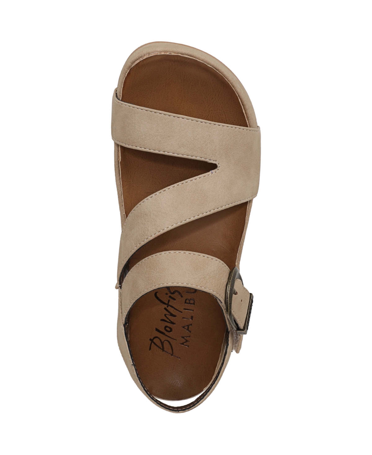 Shop Blowfish Malibu Women's Isabel Strappy Open Round Toe Platform Sandals In Sand Faux Nubuck