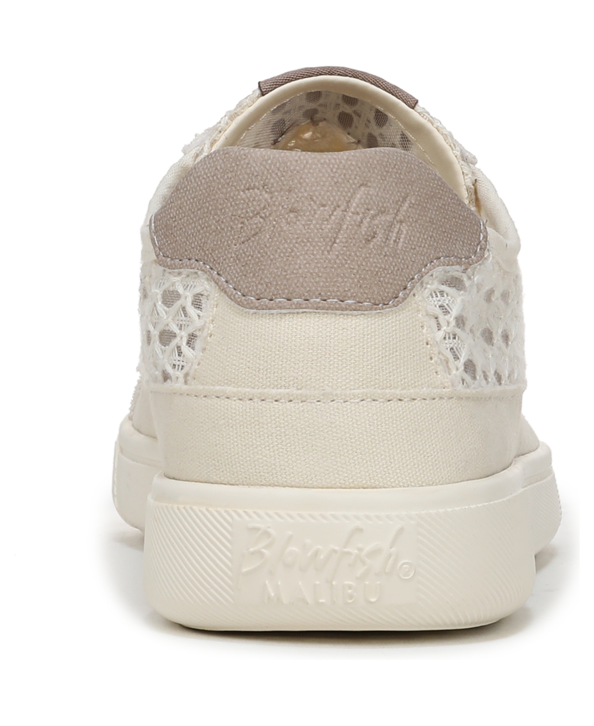 Shop Blowfish Malibu Women's Tanline Round Toe Lace Up Sneakers In Cream Fabric,mesh