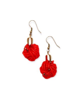 Bush Berry Hand-Beaded Drop Earrings – Lightweight Feminine Statement Jewelry