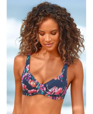 Women's Floral Underwire Bikini Swimsuit Top