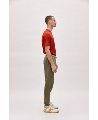 Men's Cotton Acid-Washed Track Sweatpants