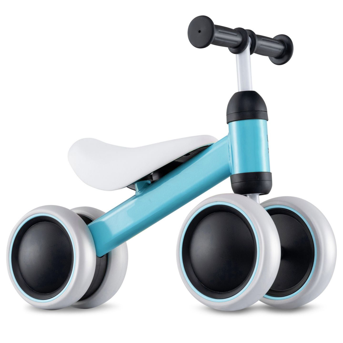Детская игрушка Slickblue 4-Wheel No-Pedal Balance Bike, от 2 лет, цвет: Синий — фото 1